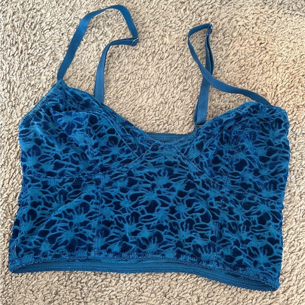 Free People velvet crop top